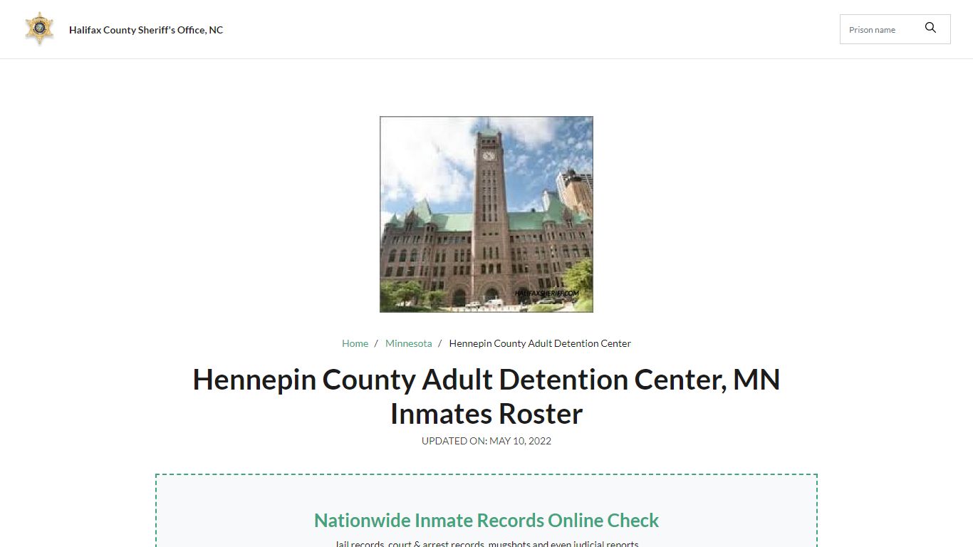 Hennepin County Adult Detention Center, MN Jail Roster ...